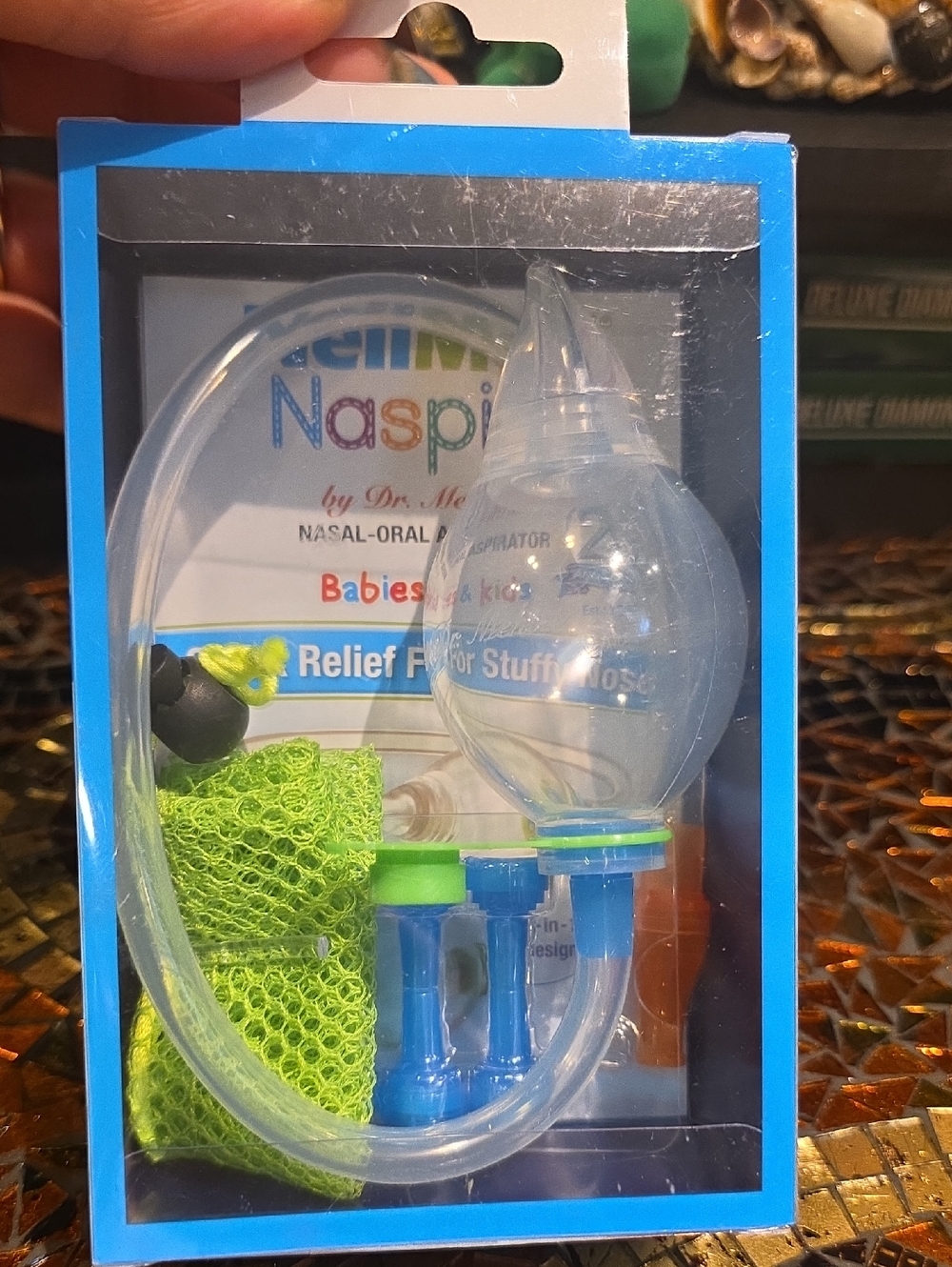 Nasal-Oral Aspirator for Kids - Clear/Blue/Green